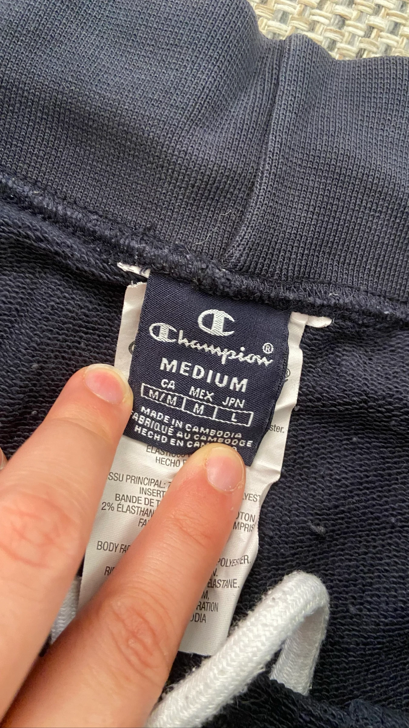 Shorts de algodão marca Champions azul marinho – photo 7